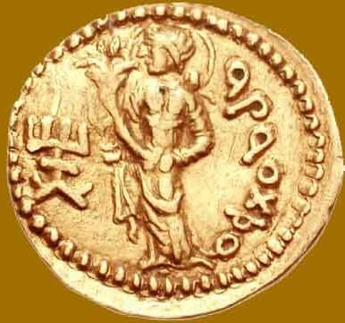 Huvishka AE tetradrachm or unit - Copper reverse