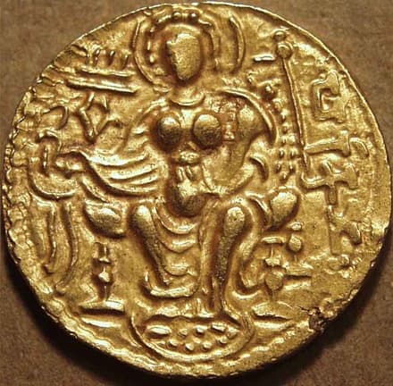 Samudragupta Gold dinar, Archer type reverse