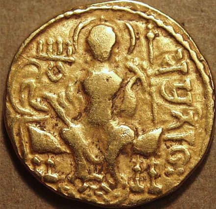 Samudragupta Gold dinar, Tiger-slayer type reverse