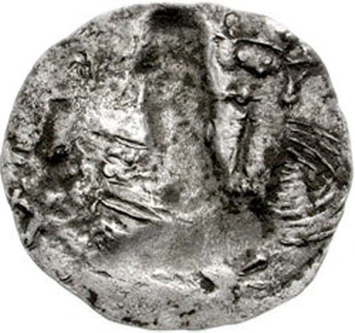Mehama silver drachm, crude early style reverse