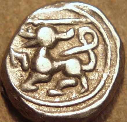 Hari Hara I or II silver 10-rattis obverse