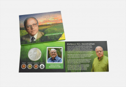 India Commemorative Birth Centenary of Prof. M.S. Swaminathan | Rs. 100 UNC Coin reverse