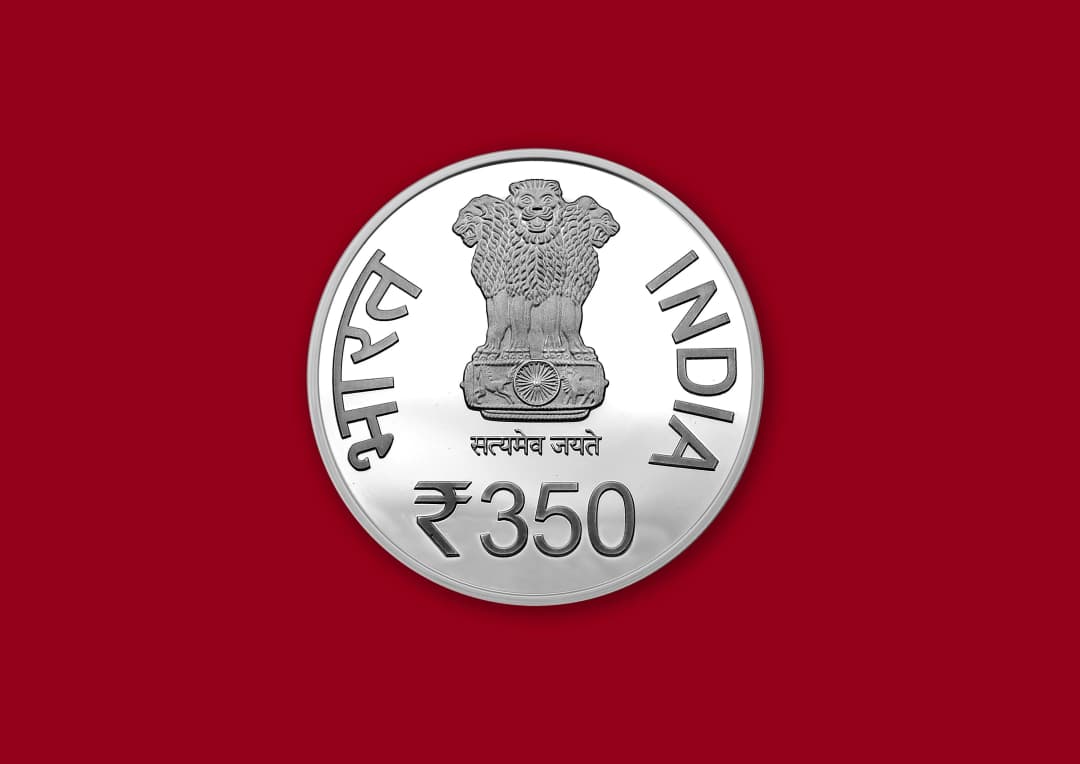 India Commemorative Commemoration of Sri Guru Tegh Bahadur Jis 350th Martyrdom Day obverse