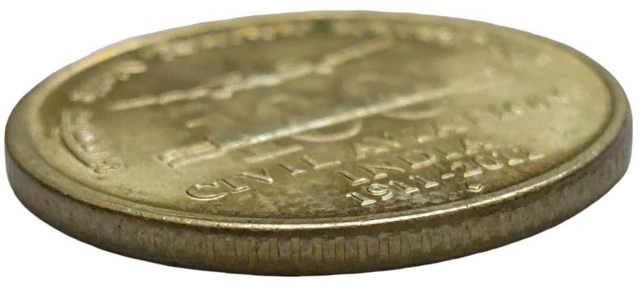 5 Rupees - 100 Years of Civil Aviation obverse