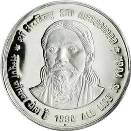100 Rupees - Sri Aurobindo reverse
