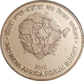 500 Rupees - 3rd India - Africa Forum Summit reverse