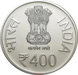 400 Rupees - 400th Birth Anniversary of Sri Guru Tegh Bahadur Ji obverse
