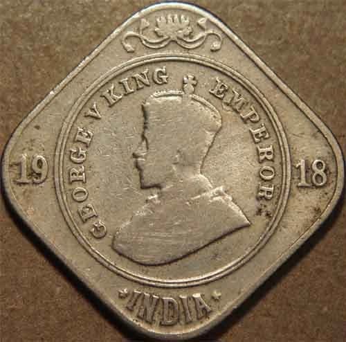 Two Annas (George V) obverse