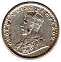 Half Rupee (George V) obverse