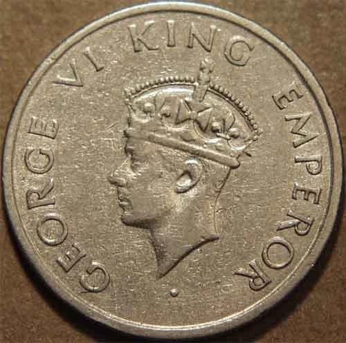 One Twelfth Anna (George VI) obverse
