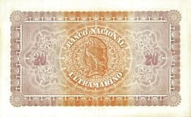 20 Rupias 1906 reverse