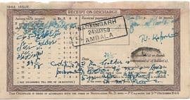 5 Rupees (Post Office National Savings Certificate) 1943-1944 reverse