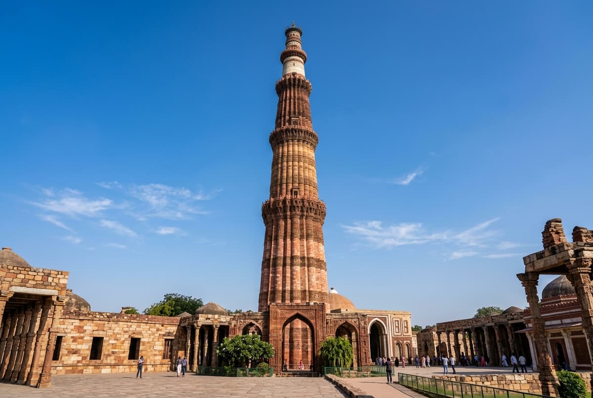 Qutb Minar in Delhi from the Delhi Sultanate period