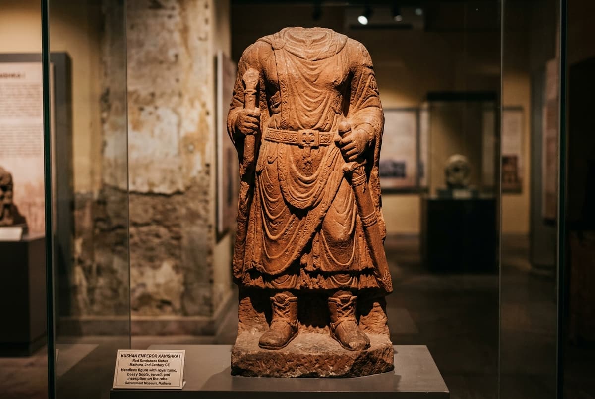 Historical statue of Kushan emperor Kanishka