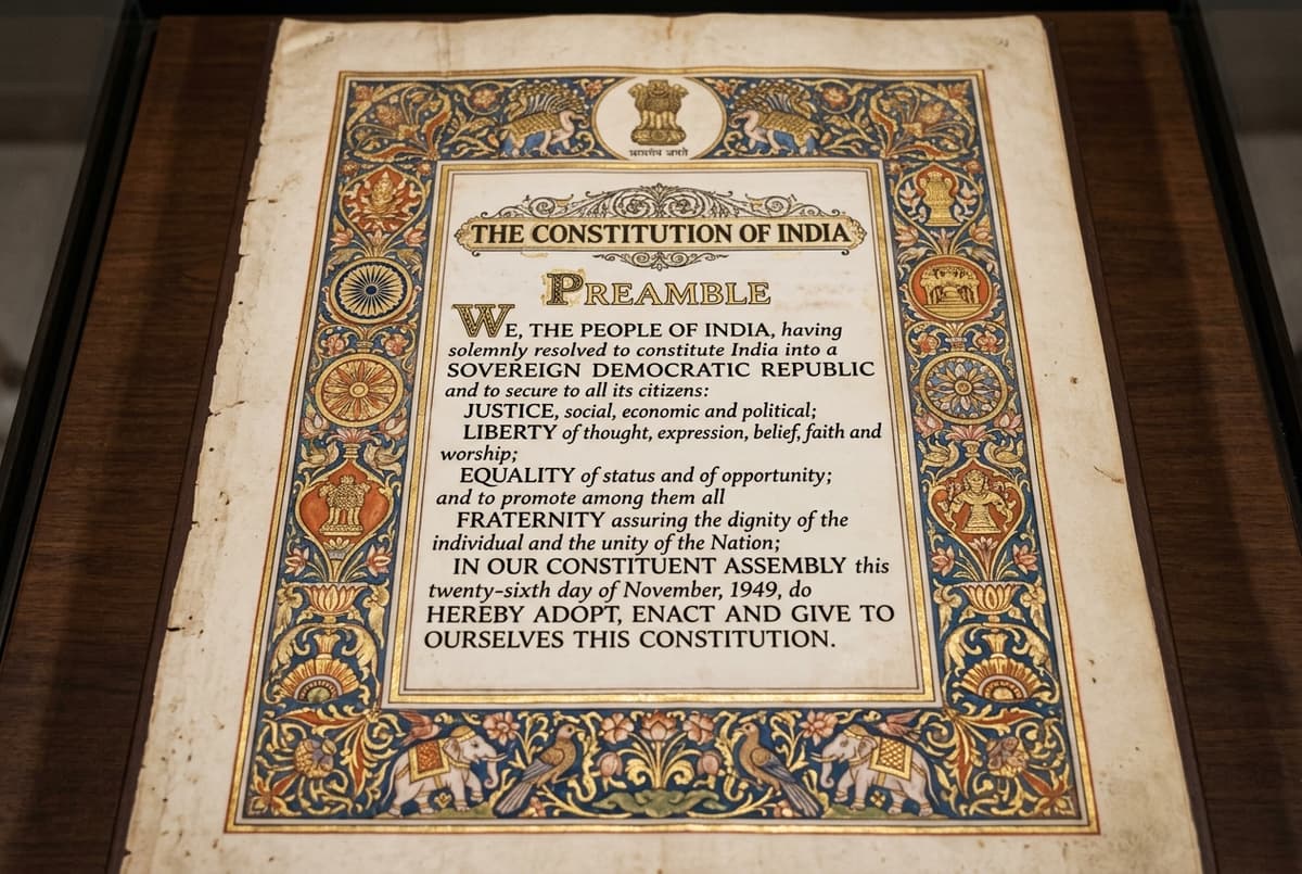 Original Constitution of India manuscript