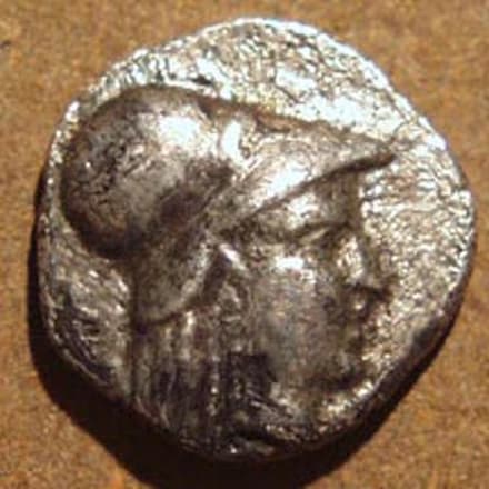 pre-Seleucid / Sophytes Silver Diobol, late 4th century BCE obverse