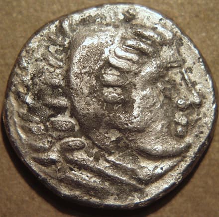 Arachosia / Imitation of Alexander III of Macedonia Silver Tetradrachm, 4th-3rd century BCE obverse