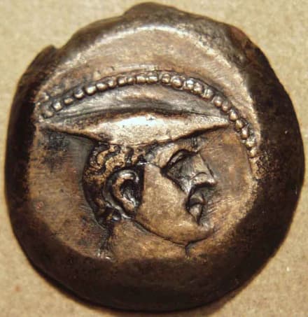 Diodotos I Bronze dichalkon, c. 250 BCE - Copper obverse