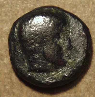 Euthydemos I Bronze hemi-lepton / quarter unit, c. 230-220 BCE - Copper obverse