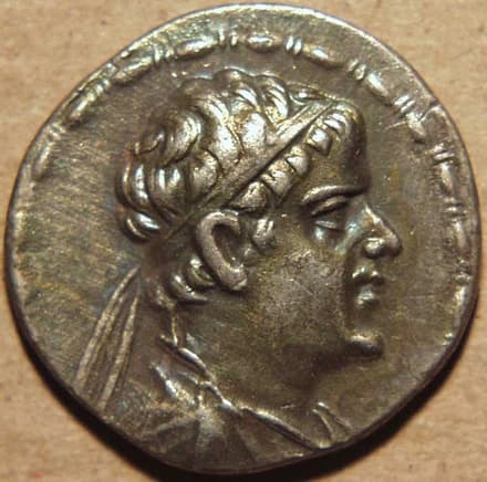 Bactria: Eucratides I, Silver drachm obverse