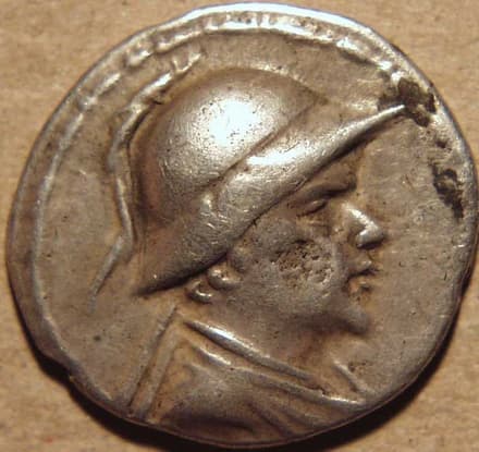 Bactria: Eucratides I, Silver drachm obverse
