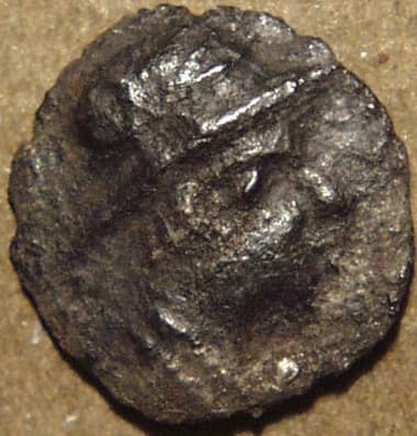 Bactria: Eucratides I, Bronze octuple - Copper obverse