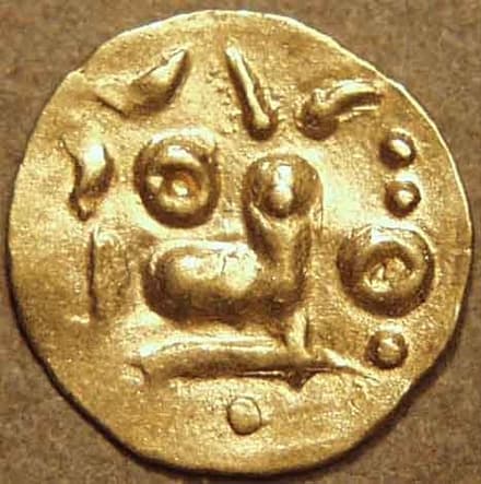 Series 2: Narasimha III? gold fanam obverse