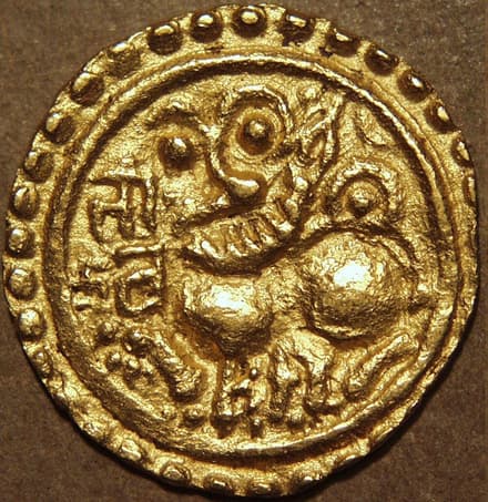 Jayakesin I or II gold pagoda obverse