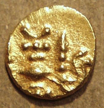 Anonymous gold fanam obverse