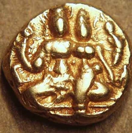 Sadasivaraya gold pagoda/gadyana obverse