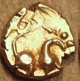 Harathi Chiefs Saraja gold fanam obverse