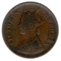 Half Pice (Queen Victoria Empress) obverse