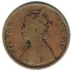 Half Anna (Queen Victoria, Mature Bust) obverse