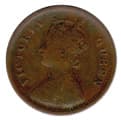 Half Pice (Queen Victoria, Mature Bust) obverse