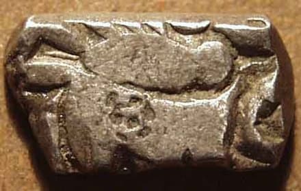 Surasena Janapada - Mathura hoard Silver 1/2 karshapana obverse