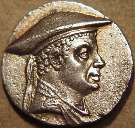 Paratarajas / Parata Rajas Arjuna, silver drachm, early type obverse