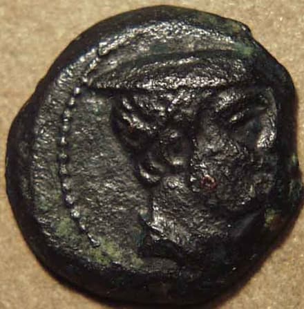 Diodotos I or II Bronze chalkous, c. 240 BCE - Copper obverse