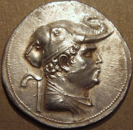 Demetrios I Silver tetradrachm, c. 200-185 BCE obverse