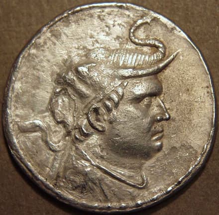 Demetrios I Silver drachm, c. 200-185 BCE obverse