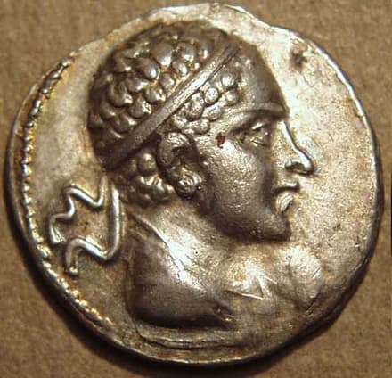 Euthydemos II Silver drachm, c. 185-180 BCE obverse