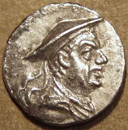 Antimachus I Silver obol, c. 174-165 BCE obverse