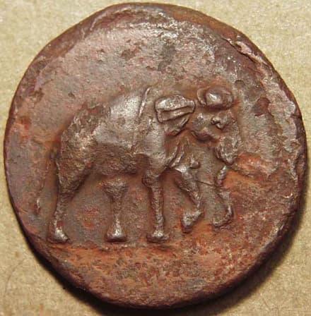 Antimachus I Copper di-chalkon, c. 174-165 BCE obverse