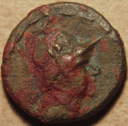 Bactria: Eucratides I, Silver tetradrachm (“Spearthruster/Heroic”) obverse