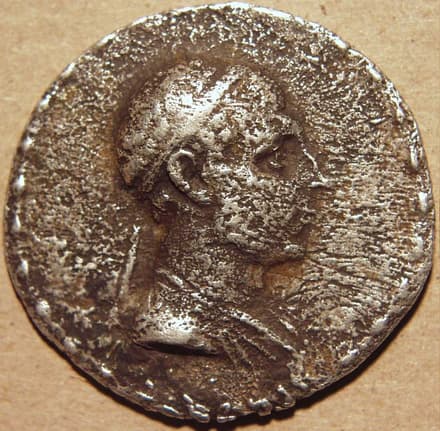 Menander I, Silver tetradrachm (Attic standard) obverse