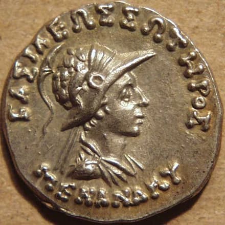 Menander I, Bronze Quadruple - Copper obverse