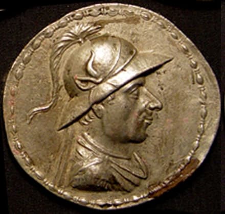 Amyntas, Silver double decadrachm (Attic standard) obverse