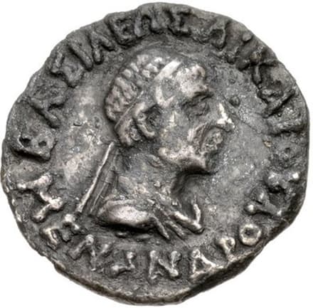 Menander II, Silver drachm obverse