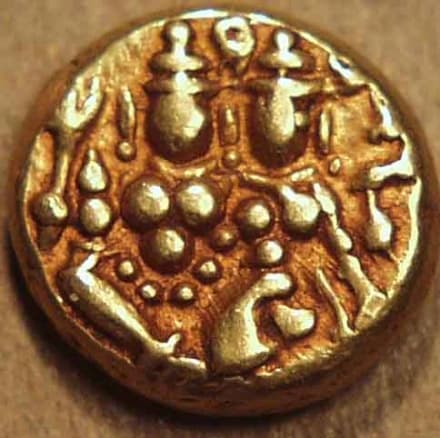 Haidar Ali gold pagoda, Uma-Maheswara plain reverse obverse