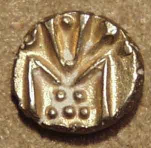 Dutch India: Gold fanam, Negapatam, late type obverse