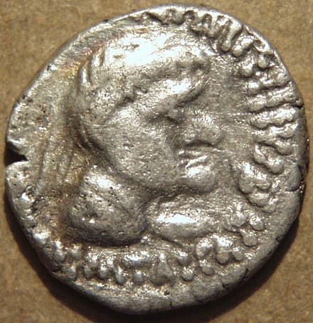 Strato II with Strato III, Silver drachm obverse